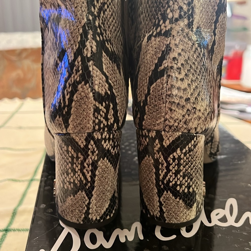Sam Edelman Women's Snake Print Ankle Boots - Picture 7 of 10